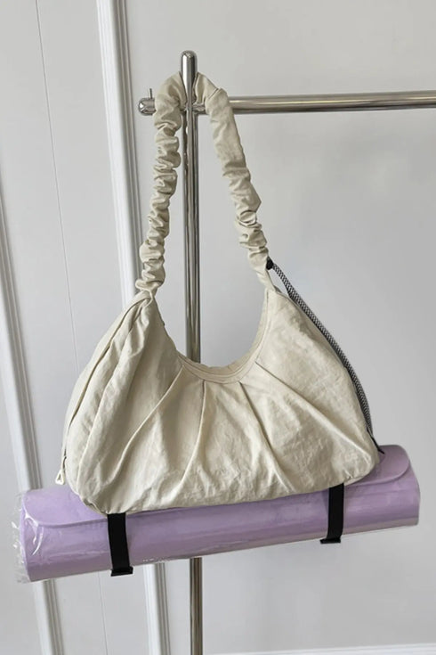 'Alondra' Ruched Drawstring Crossbody Bag - Celes Fashion